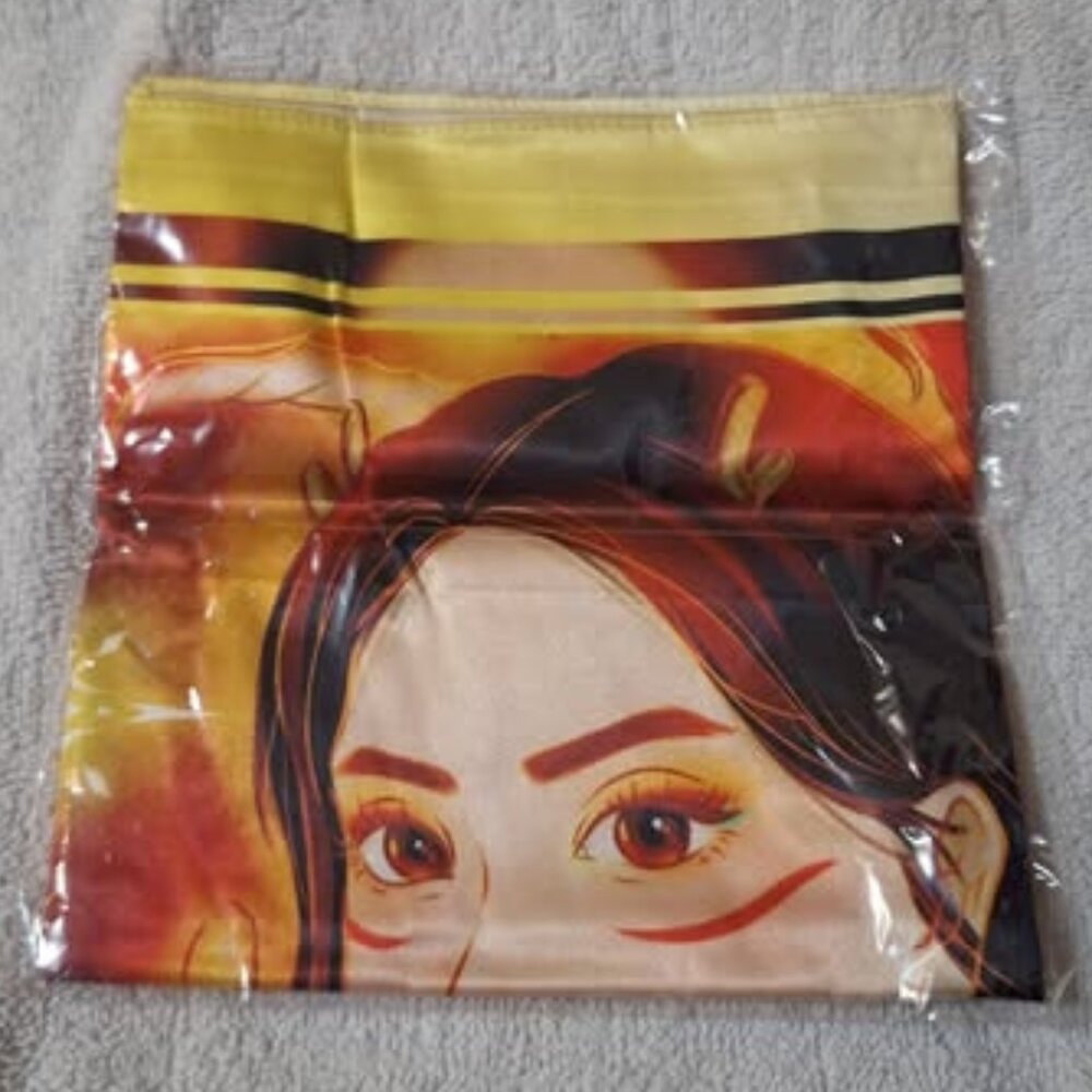 Oden’s Eye Red Dragon Scarf Square Silk Satin Legendary Diversa NEW